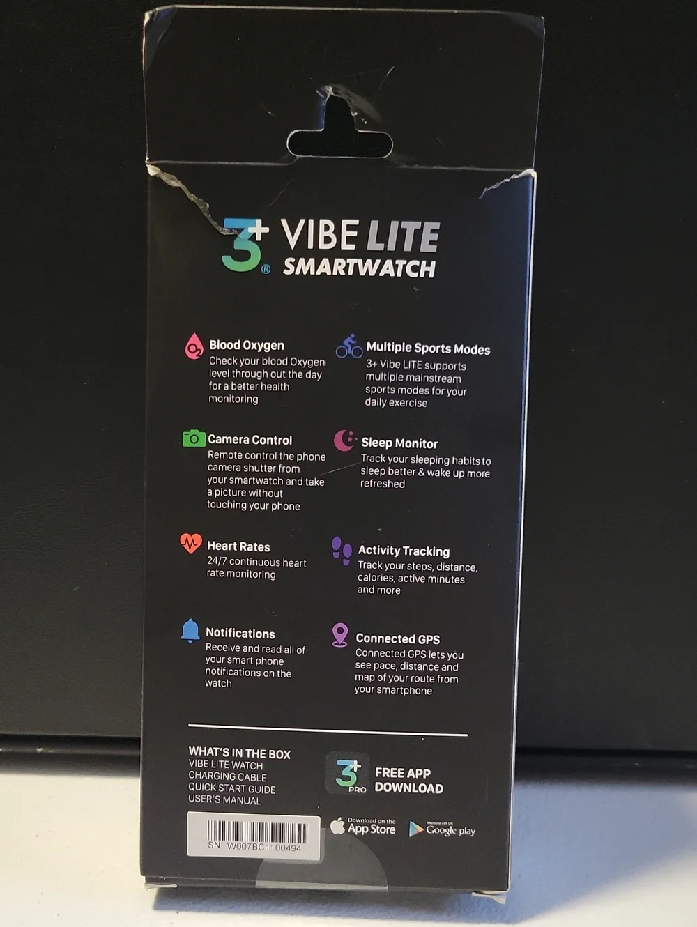 Vibe Lite Smartwatch - Black
